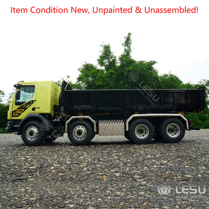 LESU 1/14 8x8 for Truck Hydraulic Radio Controlled Dumper Roll On/Off Tipper Construction Vehicle Model Sound Light System