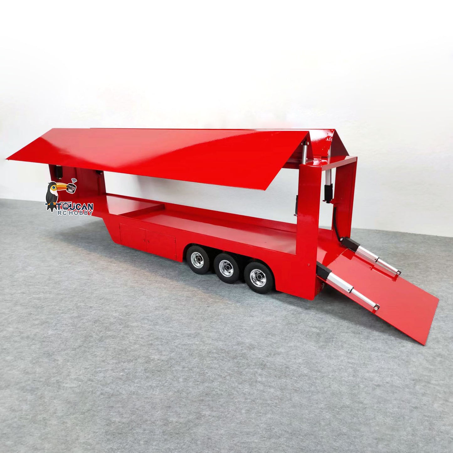 Metal 1/14 RC Mobile Stage Vehicles RC Roadshow Trailer Truck Model