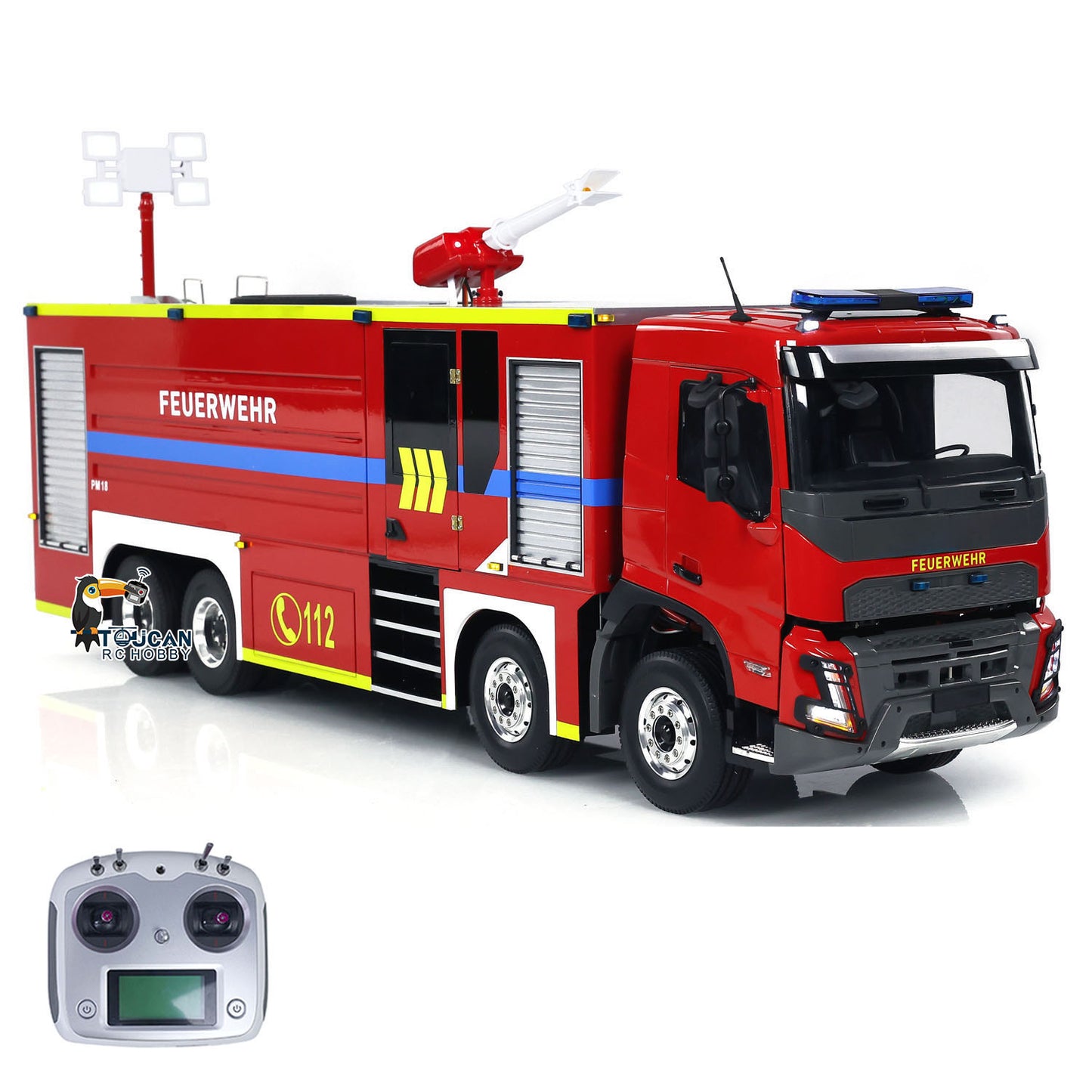 1/14 Ferngesteuertes Feuerwehrauto 8x4 RC Feuerwehrmodell