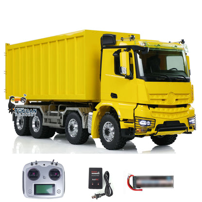 8x8 LESU 1/14 Hydraulic RC Dump Truck Roll On/Off Waste Bin Tipper