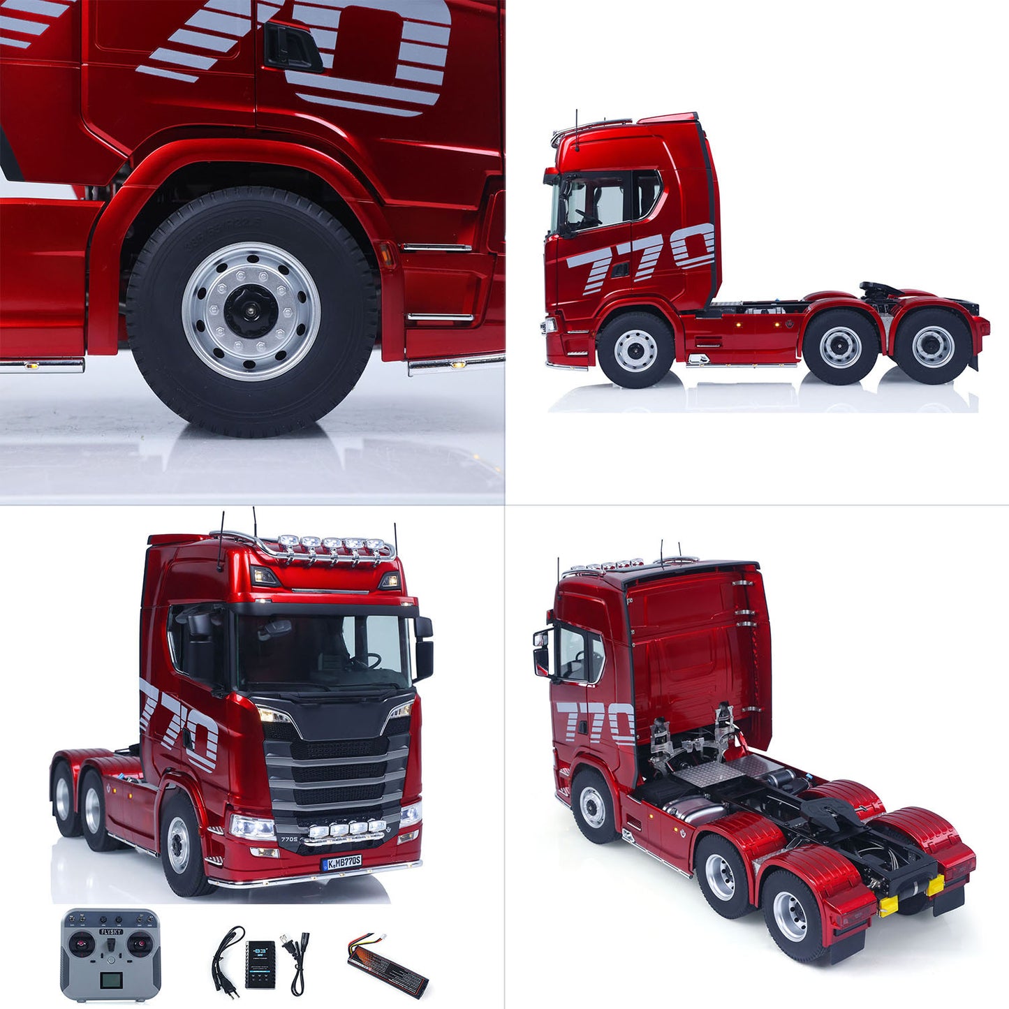 ONLY ONE Fast Shipping KABOLITE 1/14 770S 100 RC Tractor Truck 6x6 Remote Control Lorry Car 2Speed Gearbox Differential Lock Battery Radio RTR Model