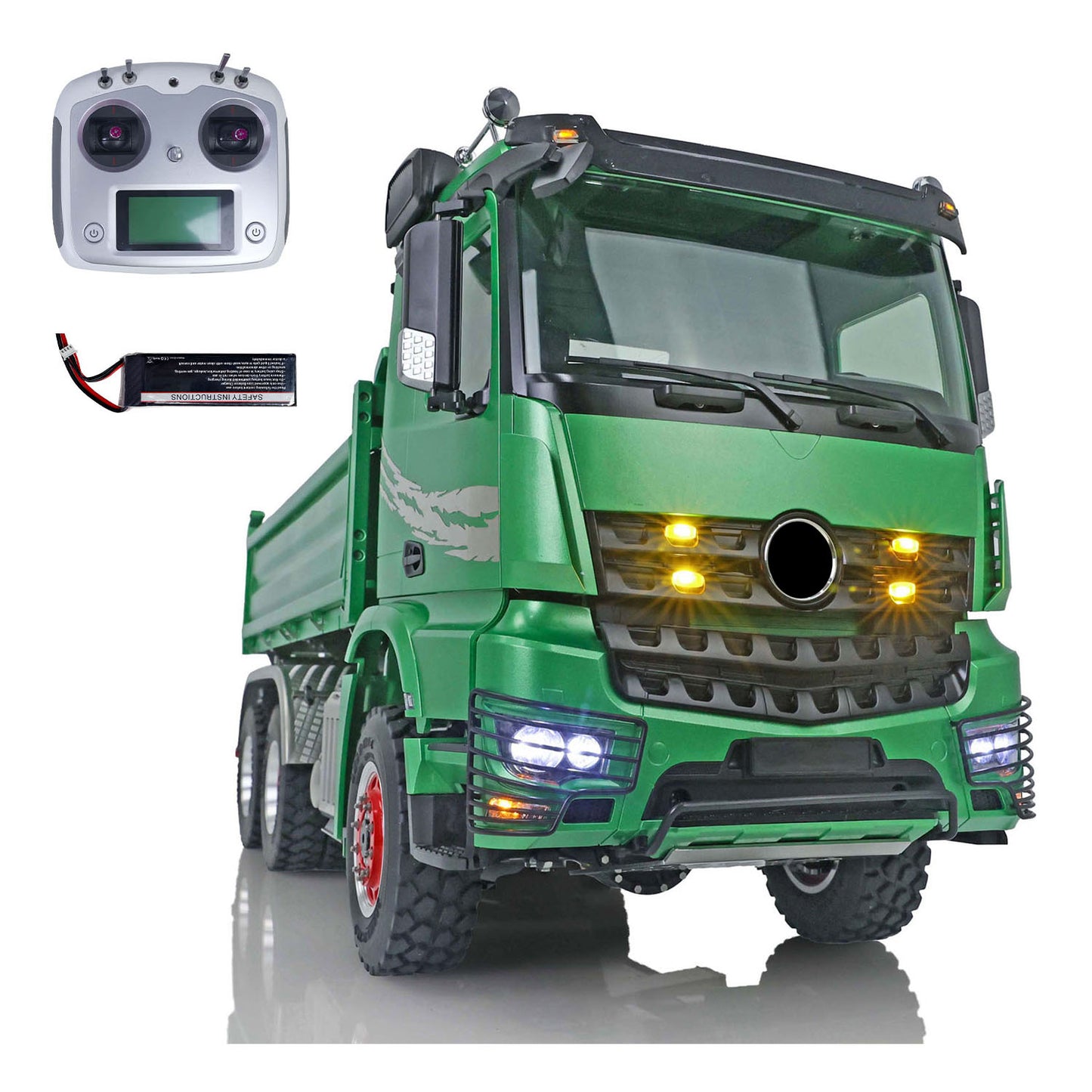 LESU 1/14 3Axles 3-way Tipper RC Hydraulic Dumper Radio Battery RTR
