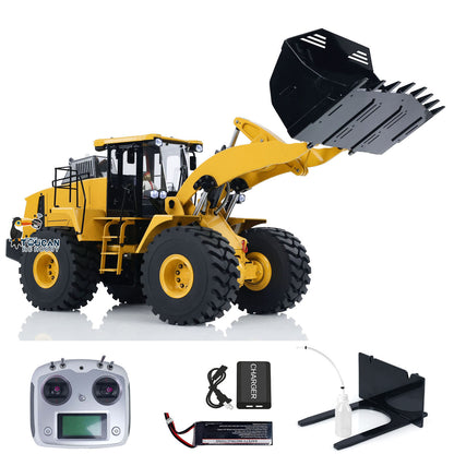 FLASH SALE US STOCK Metal 1/14 470 Hydraulic RC Loader Model with I6S Radio Controller Lights Sound System
