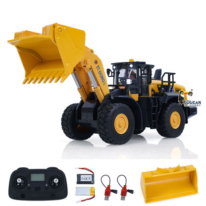 Half Metal 1/50 Electric Remote Control Loader Ready To Run Mini RC Engineering Vehicle Model Lights Sounds Desktop Level Gift