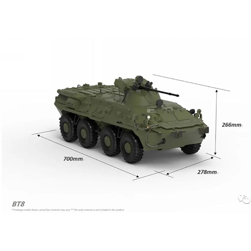 CROSSRC 1/12 8X8 BT8 Amphibisches RC Gepanzertes Militärtransportfahrzeug KIT