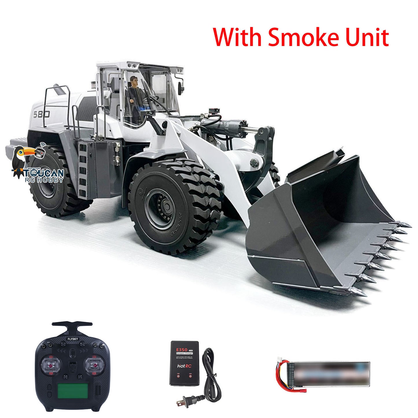 XDRC 1/14 Metal RTR RC Hydraulic 580 Wheeled Loader With Smoke System