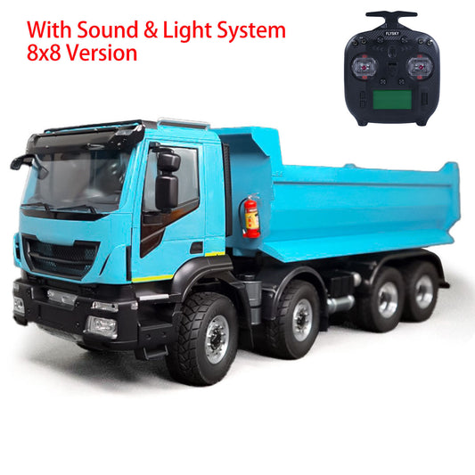 1/14 8x8 Metall PNP Hydraulischer RC LKW Kipper mit 2-Gang Getriebe Getriebe Sound Light System