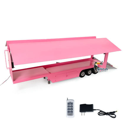 Metal 1/14 RC Mobile Stage Vehicles RC Roadshow Trailer Truck Model