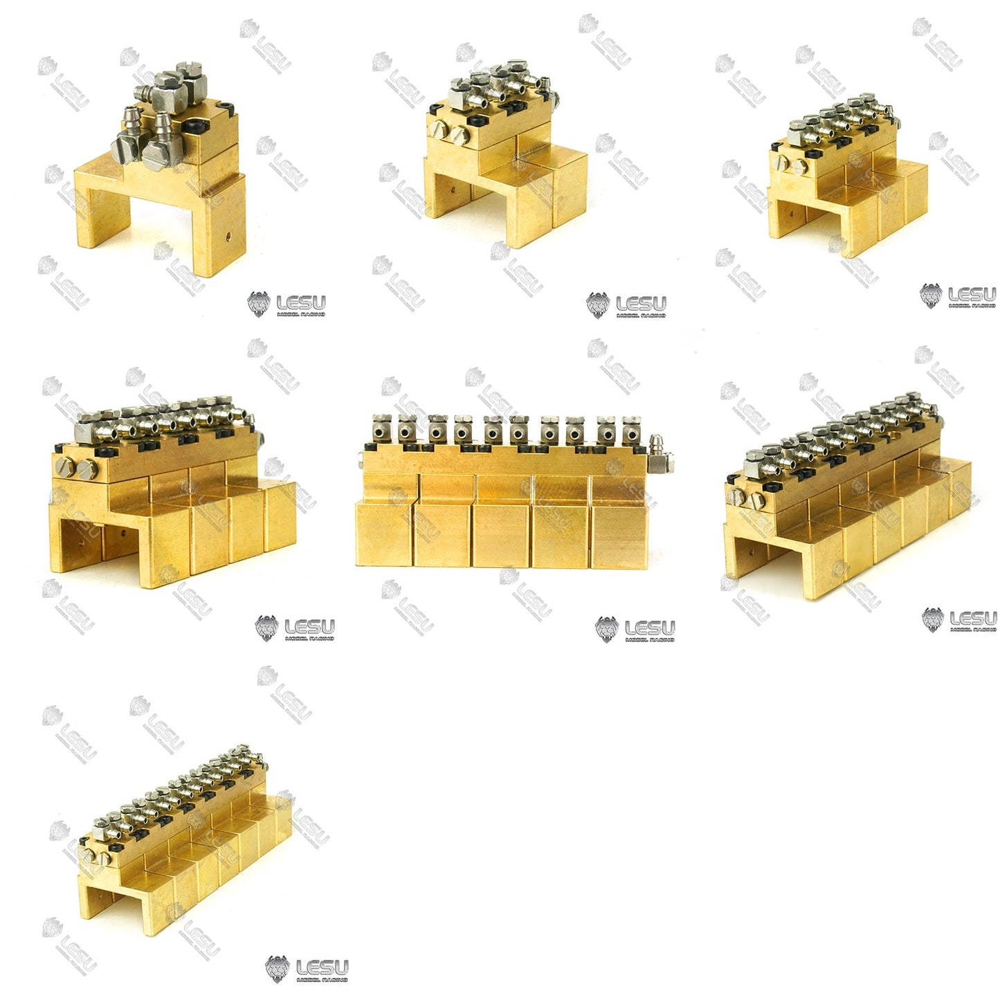 Vanne directionnelle hydraulique LESU à 1/2/3/4/5/6/7 canaux pour modèle RC 1/14