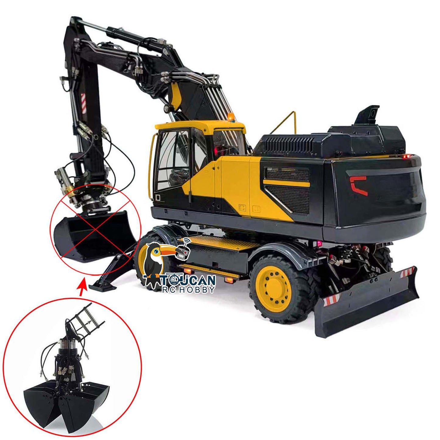 Hydraulic 1/14 EC380 Wheeled RC Engineering RC Excavator