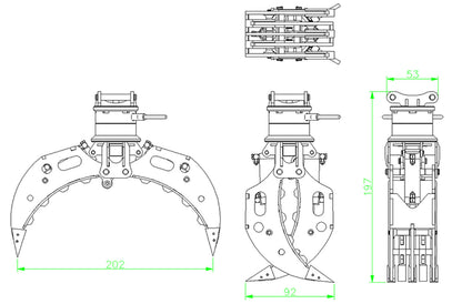 1/14 RC Hydraulic Excavator EC360 JDM V2 Upgrade Digger with Sound Light Module