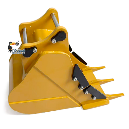 TOUCAN 1/8 Metal RC Excavator Attachments for 385CF Hydraulic Digger, Ripper, Bucket, Rake, Quick Coupler & Construction Model