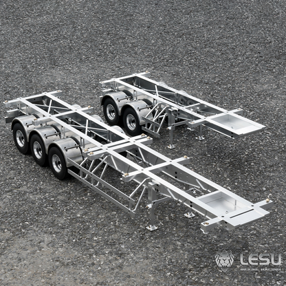 TOUCAN RC HOBBY LESU 40ft 20ft Metal Trailer Chassis for 1/14 Radio Controlled Tractor Container Truck RC Cars Model