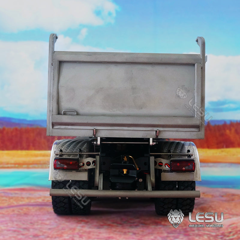 IN STOCK LESU 1/14 8*8 Metal Chassis MAN TGS Hydraulic Dumper Truck Light Sound ESC Model