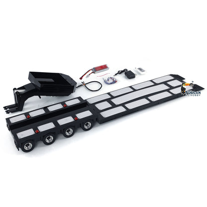 4-Axle Metal Extendable Semi-trailer for 1/14 RC Tractor Truck