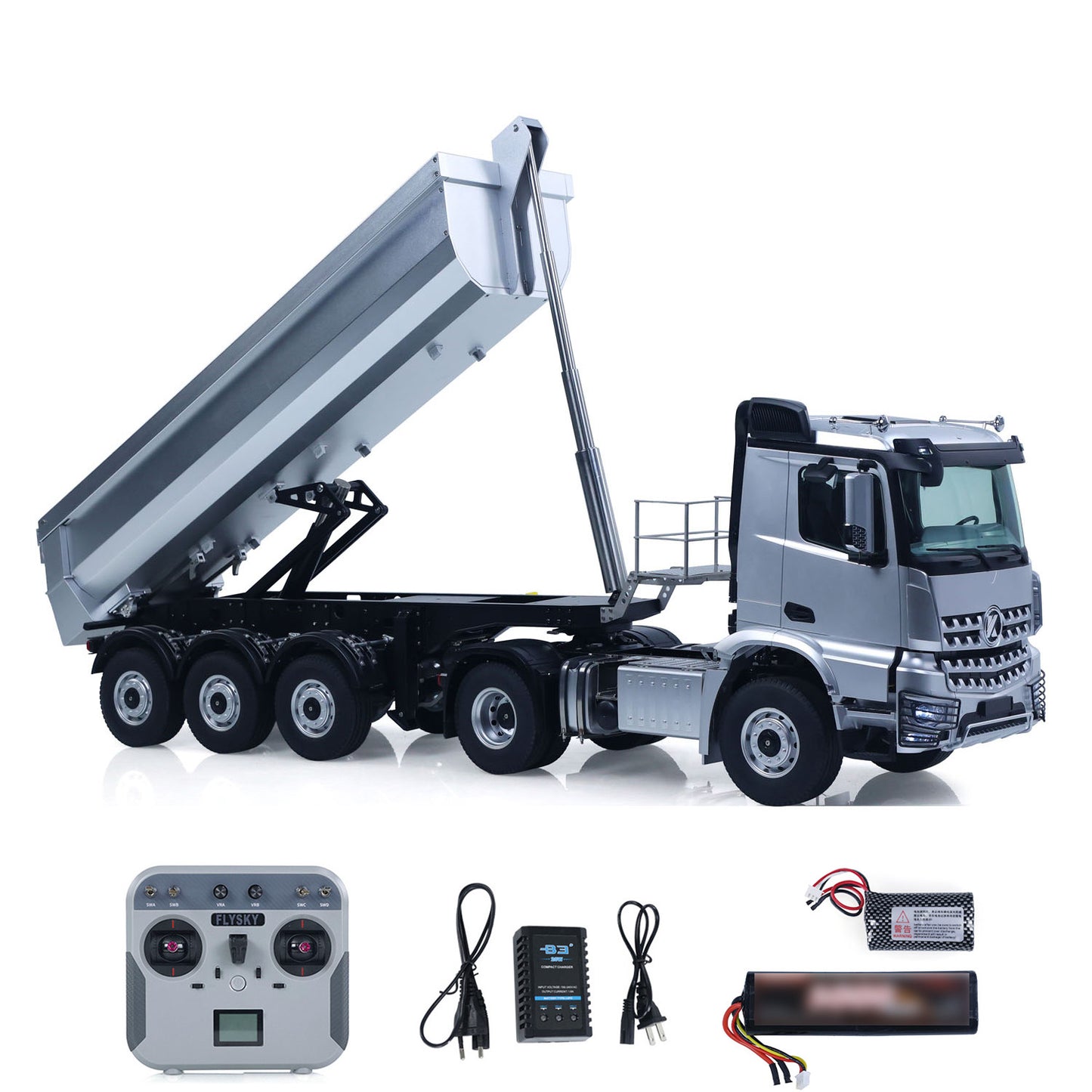 Fast Shipping Kabolite RTR Car 1/14 4X4 RC Tractor Truck 3Axles Electric Lifting Dump Trialer