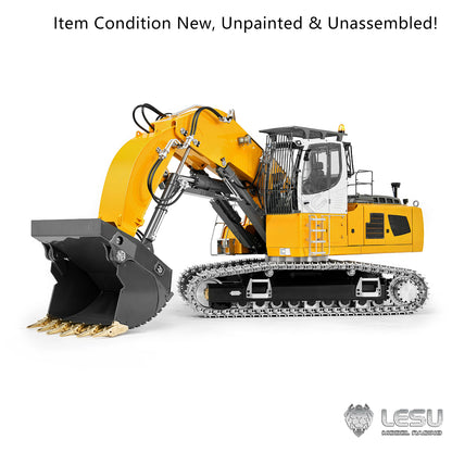 LESU LR956 1/14 Metal RC Hydraulic Front Shovel Excavator B0031 Dual Pumps KIT/PNP/RTR Digger with 7CH Valve Light System Simulated GPS