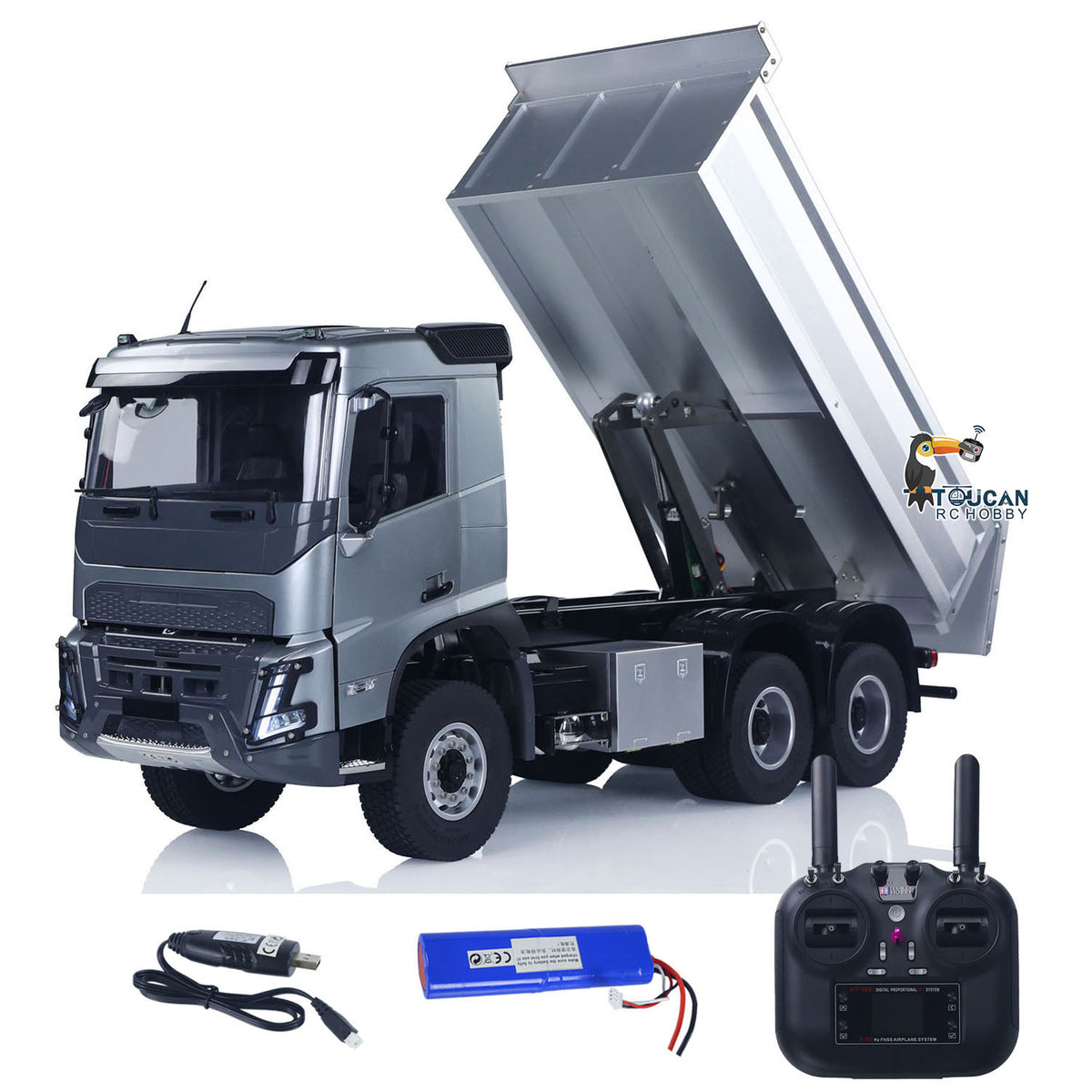 DoubleE E015 001 1/14 RC Dump Truck 6X4 Electric Lifting Remote Control Tipper Metal Drive Shafts Chassis Model Vehicle RTR