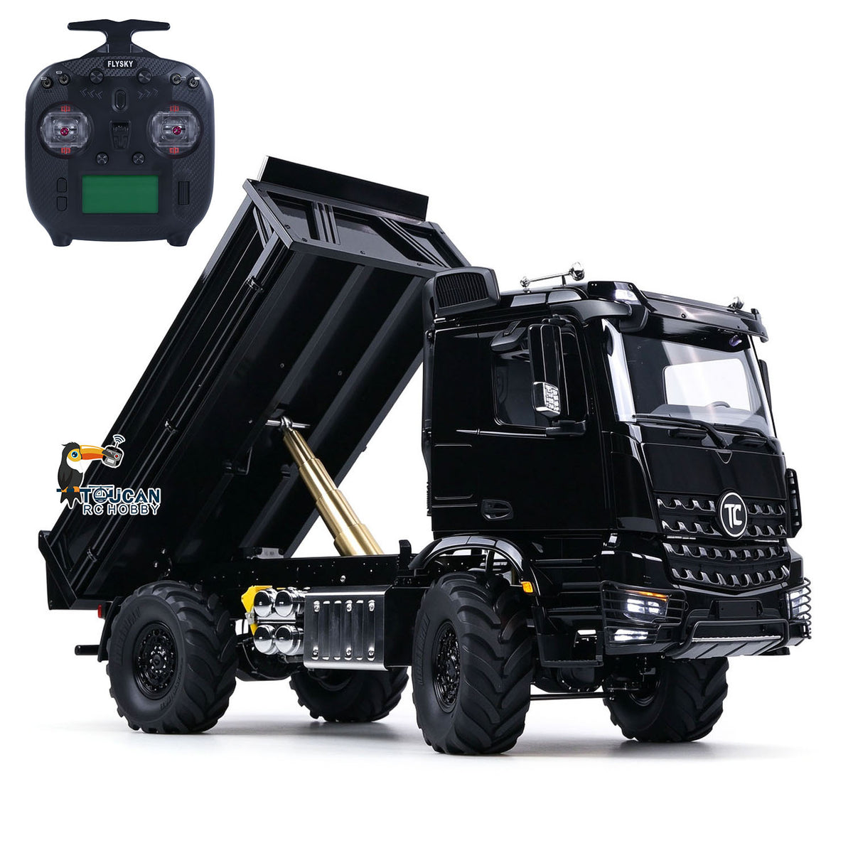 3363 MD 1/14 4x4 Metal Remote Control Hydraulic Dumper 2Speed Gearbox Differential Locks RC Tipper Model ST8 Radio Light Sound