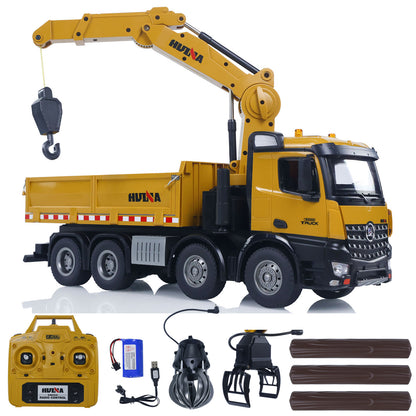 US STOCK HUINA 1538 1/14 RC Timber Grab Truck Dumper Remote Control Model Toy Vehicles 2.4G Radio Battery