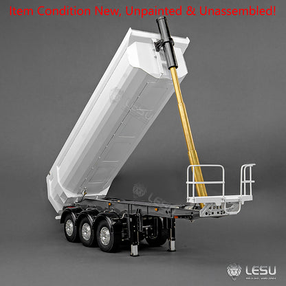 LESU 3Axles Metal 1/14 RC Hydraulic Dump Trailer for DIY TAMIYA Tractor Truck Radio Controlled Lorry Car Vehicle R62 R770S