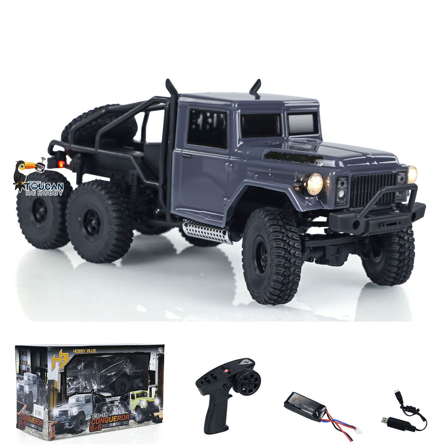 Hobby Plus 6x6 1/18 RC Off-road Vehicles Remote Control Climbing Crawler Cars