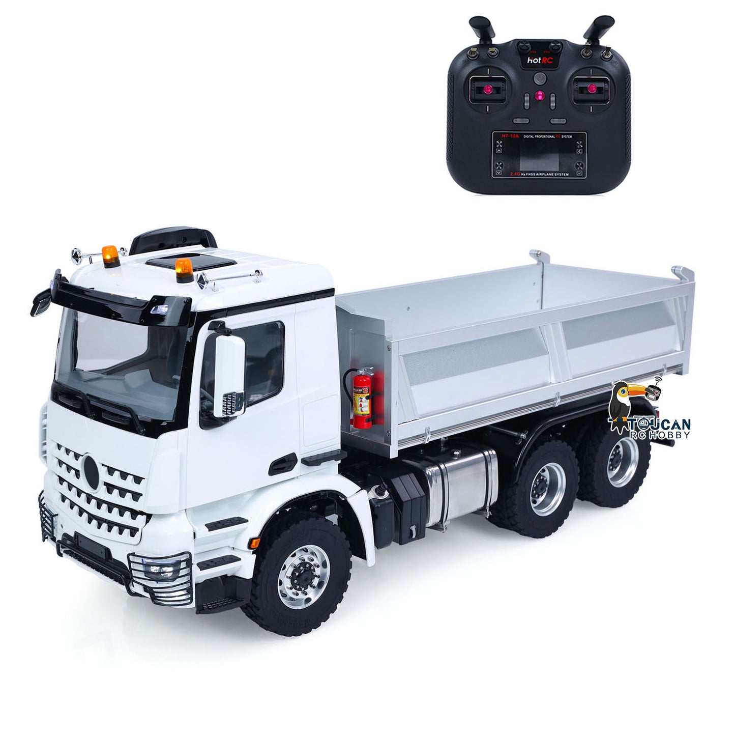2Speed 6x6 Metal Chassis 1/14 Radio Controlled Hydraulic Dumper Truck 3348 Tipper Differential Axle Light Sound HotRC Radio 2026 PNP