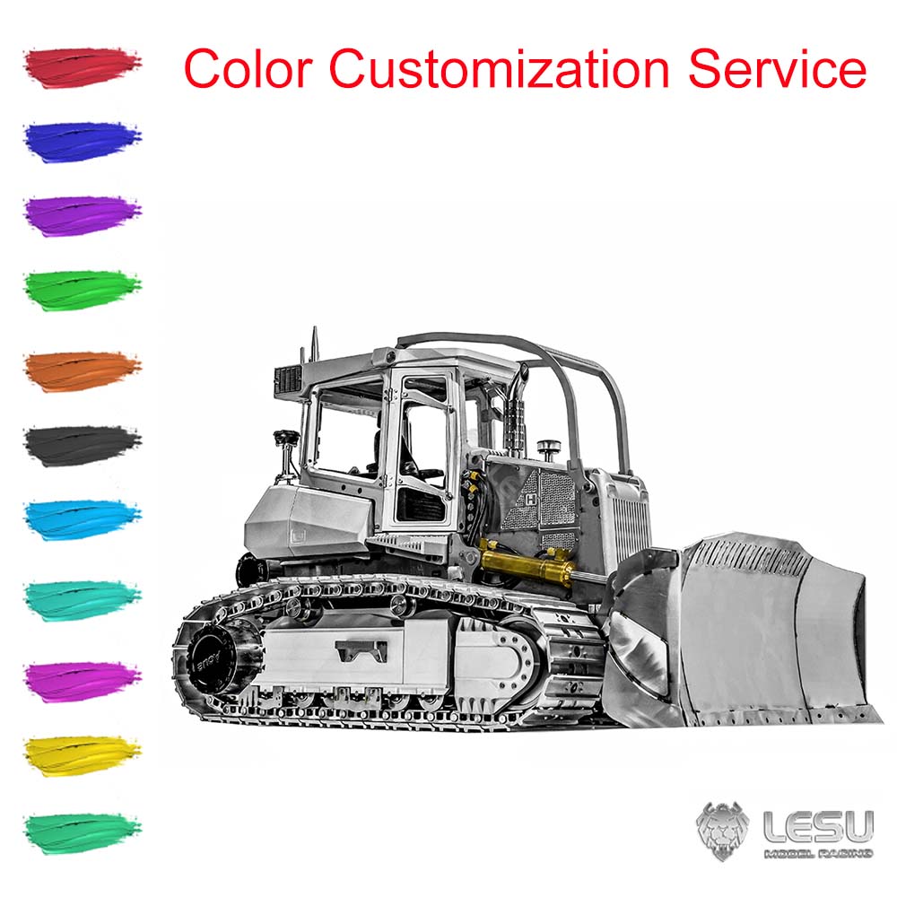 IN STOCK LESU 1:14 RC Hydraulic Bulldozer Aoue 850K Black Track Dozer