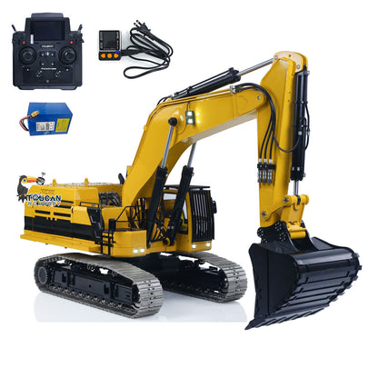 TOUCAN 55KG! 1/12 Metal Remote Control Hydraulic Tracked Excavator 395F RC Digger 2830 Brushless Motor Dual Pump System Flysky Radio