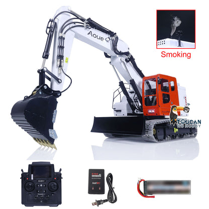 LESU 1/14 Aoue Metal ET26L Painted Assembled RTR Hydraulic Three-section RC Excavator B0012 With PL18EV Transmitter Smoke Function