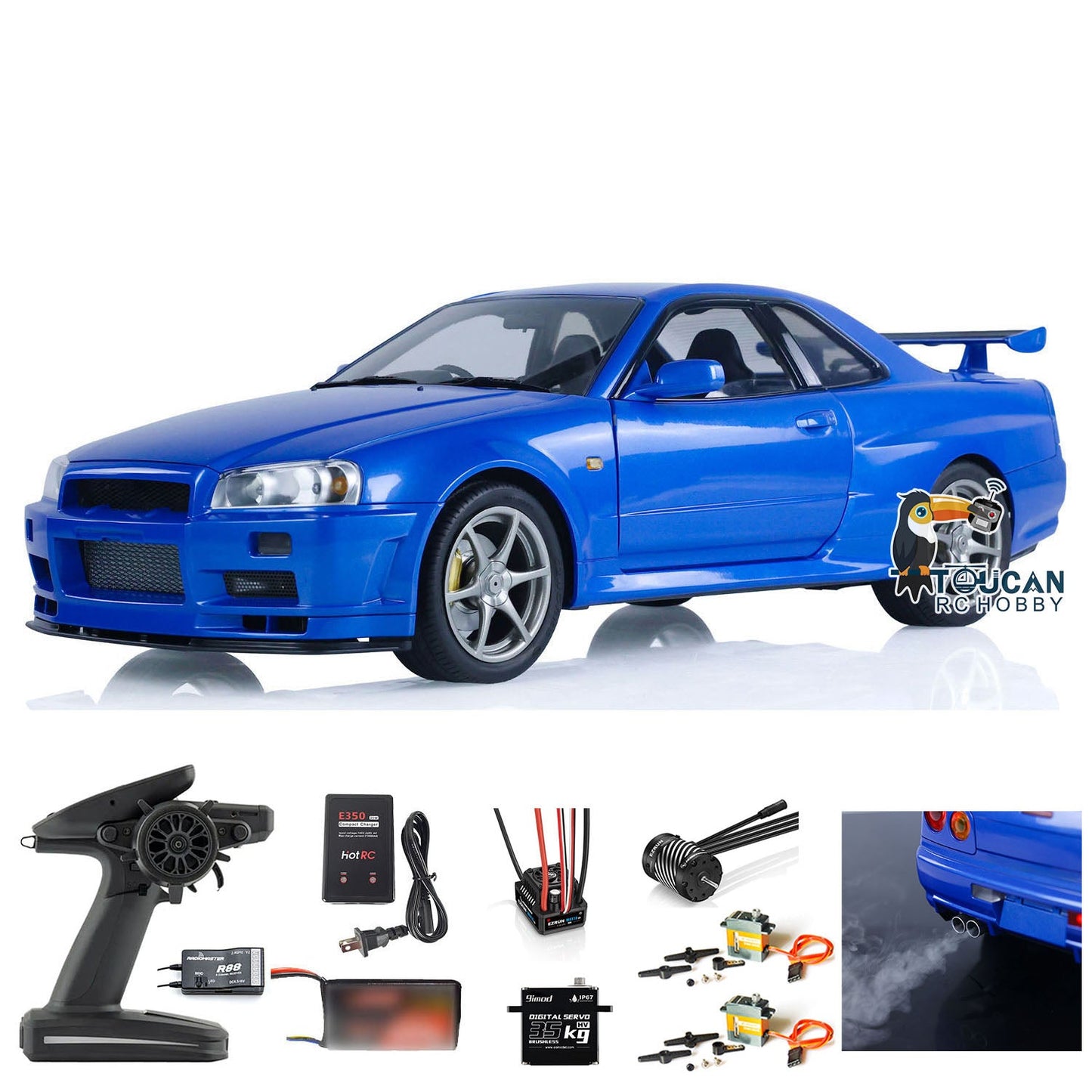 IN STOCK Capo 1/8 4WD High-speed RC Racing Car R34 Metal 4x4 RTR Drift Car