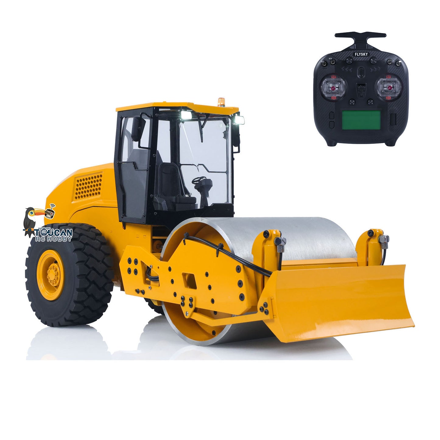 1/12 CS11 RC Hydraulic Road Roller Metal Remote Control Construction Vehicles