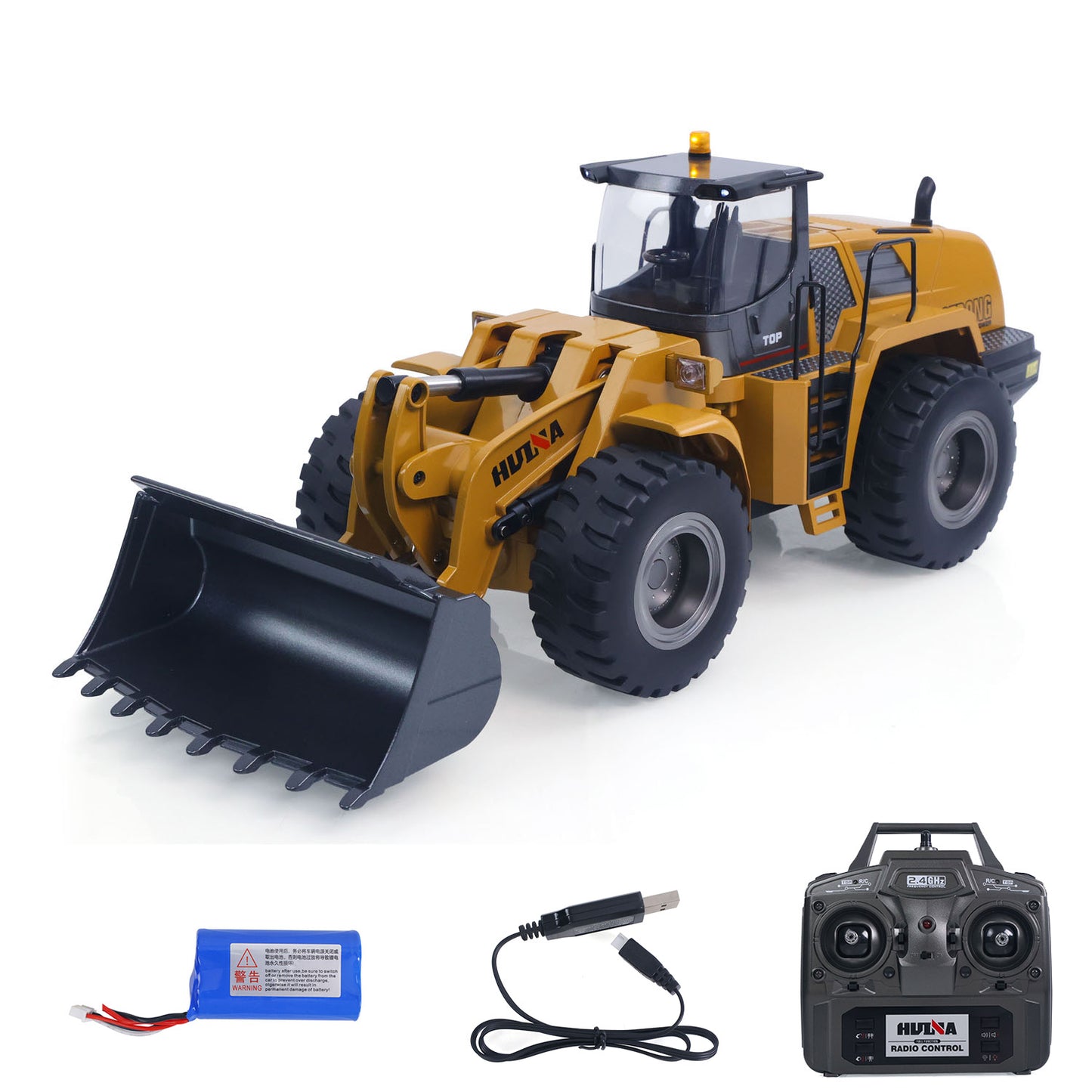 US STOCK 1/14 HUINA Toys 2.4G Radio Controlled Loader 1583 Electric Lifting System Lights Sound RC Construction Vehicles Assembled