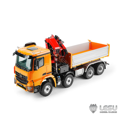 LESU 3348 1/14 RC Hydraulic Dump Truck 3-Ways 8X8 Remote Control Crane Tipper