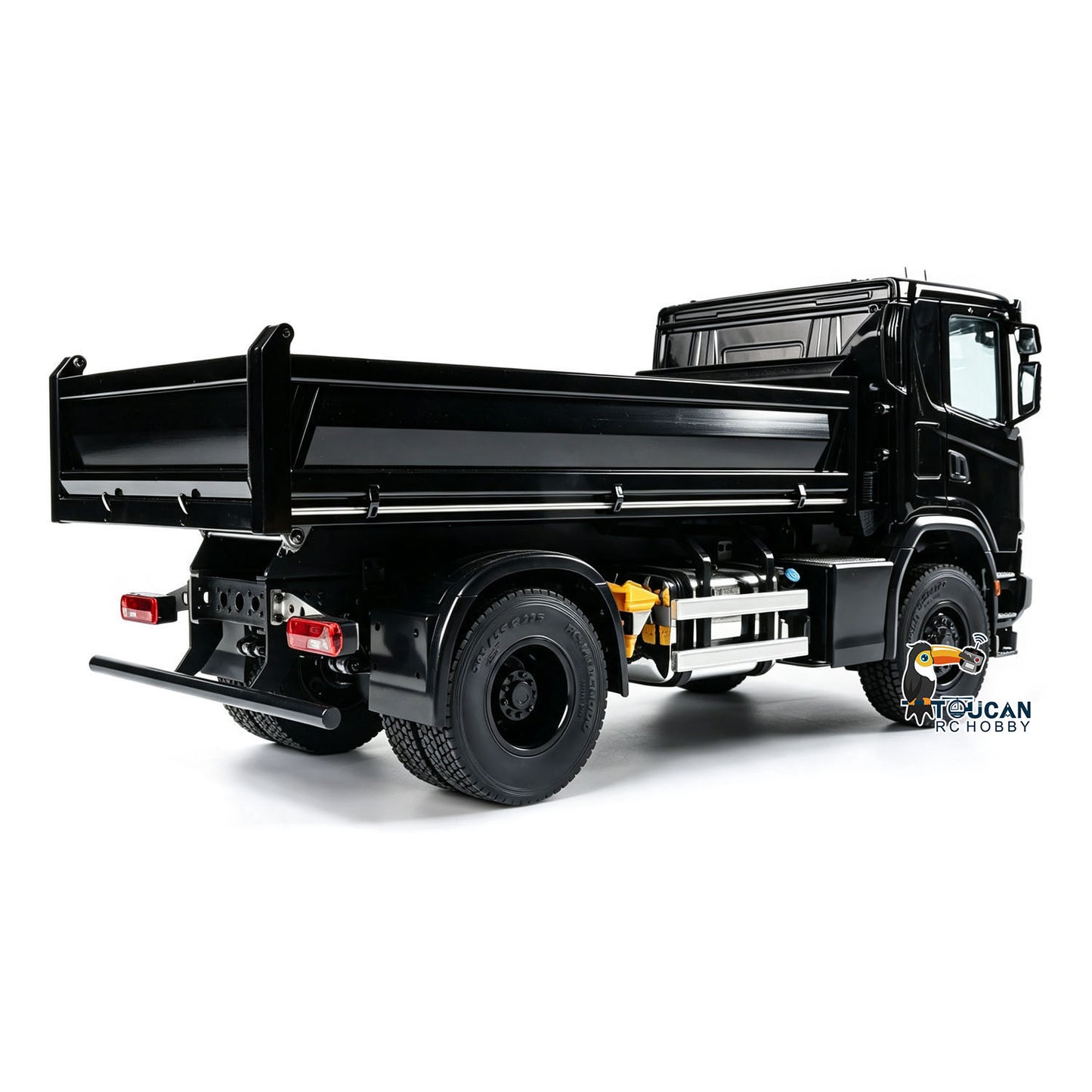 Double E 1/14 4WD Electric Lifting RC Dump Truck E022 2Speed Tipper 500G Full Metal Axle Magnetic High Roof Battery Radio Light