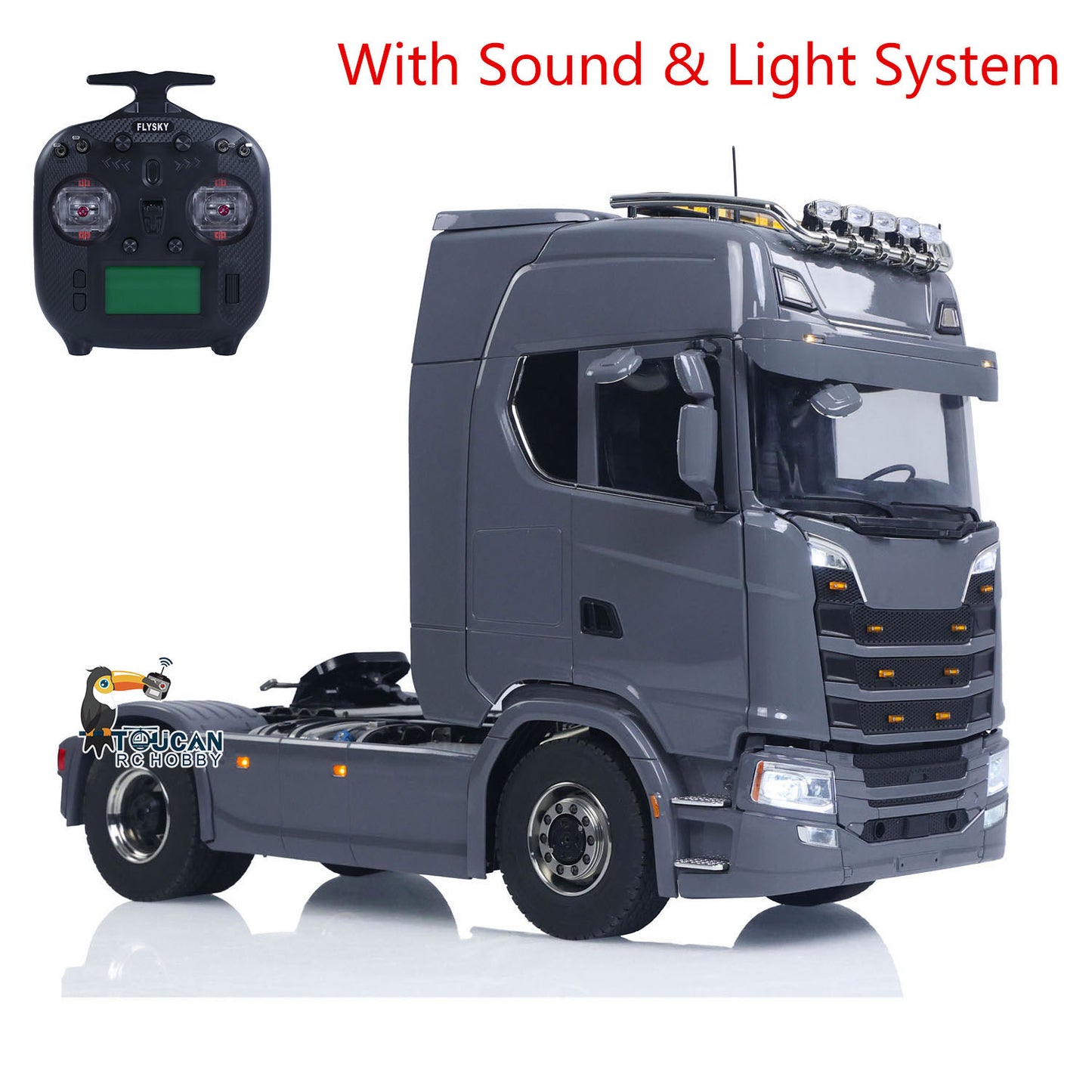1:14 RC Tractor Truck 770S Differential Locks Liftable Rear Axle 3Speed Gearbox RWD 4x2 RC Car Lights Sounds Warning Light