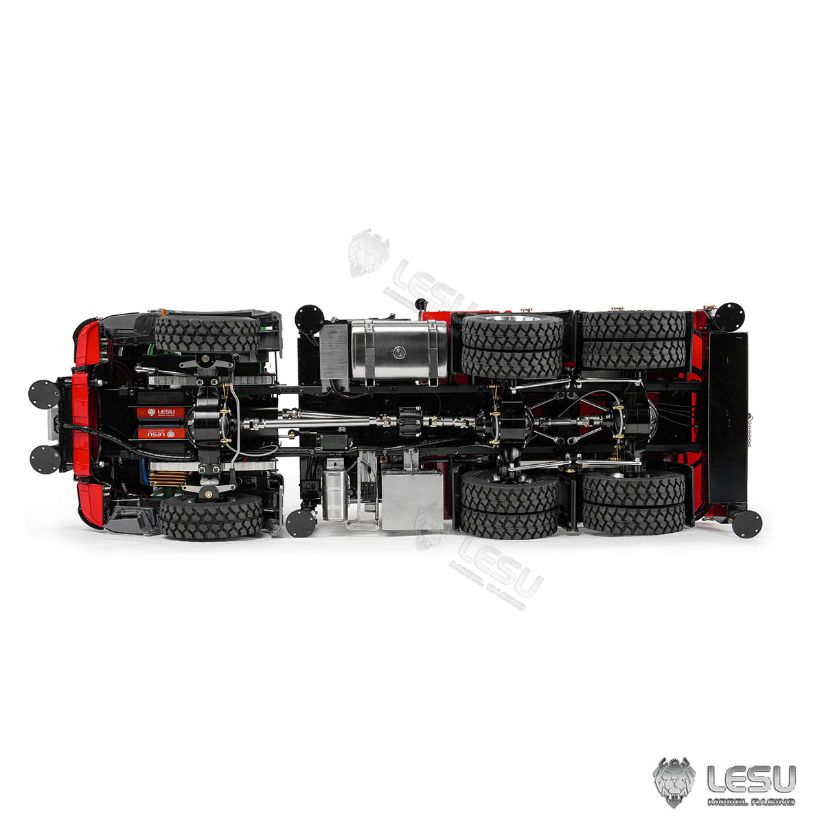 LESU 3363 1/14 Metal RC Hydraulic Crane Truck 8X8 Axle Diff Lock 3Speed Remote Control Lorry 7CH Valve 6 Outriggers Light Sound