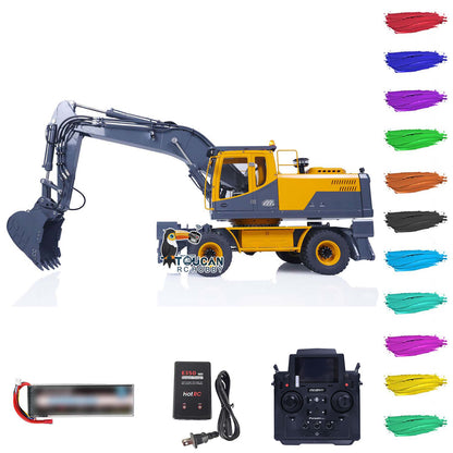 LESU 1/14 AOUE ET30H RC Metal Hydraulic Wheeled Excavator A0006