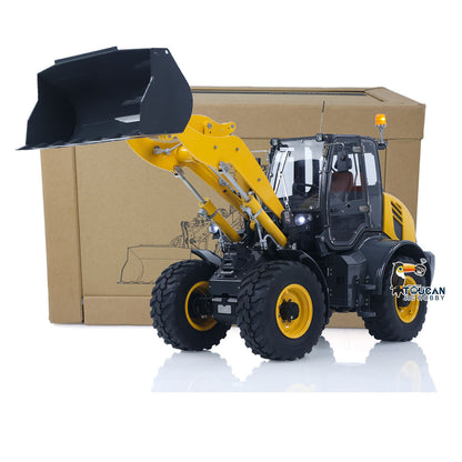 LESU 1/14 4X4 RC Hydraulic Loader Aoue WA100M-8 Metal Remote Control Construction Vehicle Model 4CH Valve Axle Lock Sound Light Engineering Machine