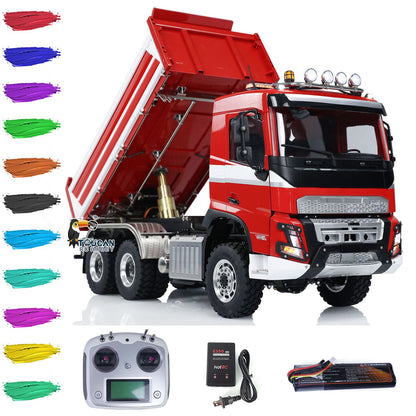 1/14 3-way RC Hydraulic Dumper Car LESU Metal 6x6 Chassis FMX Cabin