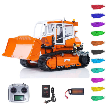 1/14 Hydraulic RC Bulldozer LESU Aoue 850K Metal I6S Remote Control Dozers Model