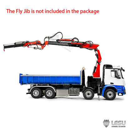 LESU Z0122/Z0123 1/14 Hydraulic RC Crane Dump Truck 8x8 Telescopic/Folding Hook Lift Remote Control Dumper with Metal Chassis 3 Speed Gearbox