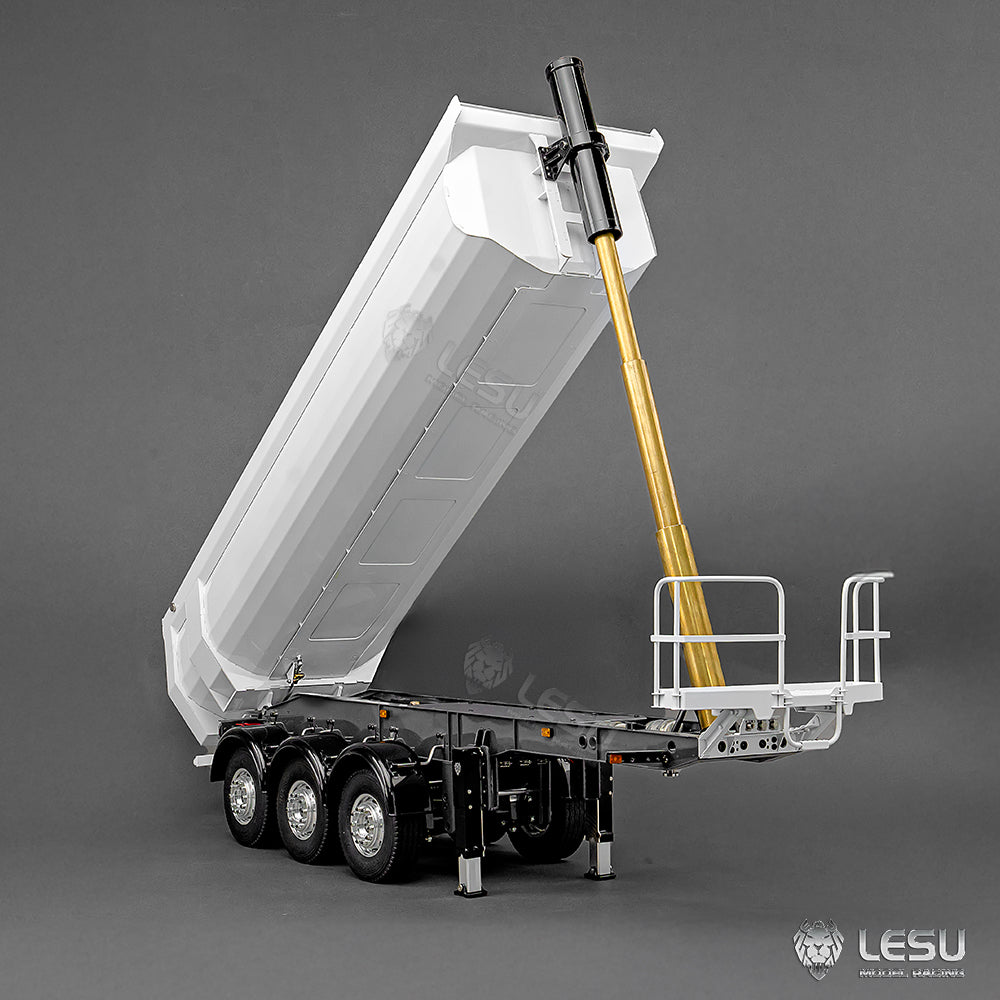 3Axles LESU Metal 1/14 RC Hydraulic Dump Trailer for DIY TAMIYA Tractor Truck Radio Controlled Lorry Car Vehicle R620 770S FH16