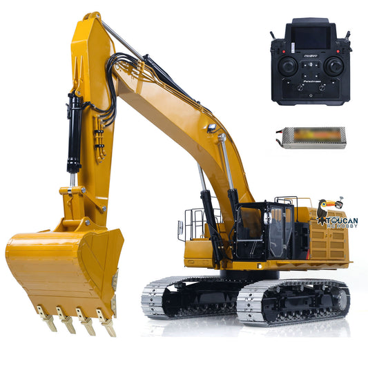 Finished LESU 1/14 Hydraulic RC Excavator 374 C374F Radio Controlled Digger Heavy Machine Construction Car PL18EV LITE Battery