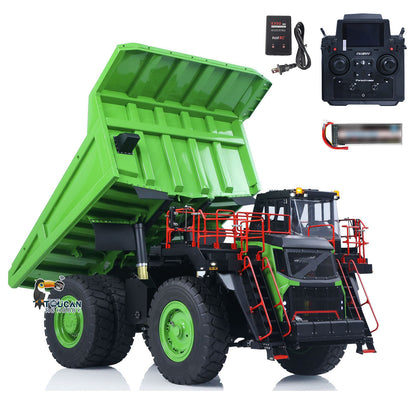 LESU Aoue R100E 1/16 Metal Hydraulic RC Mining Dump Truck with Flysky PL18EVLite Radio Controller Light System