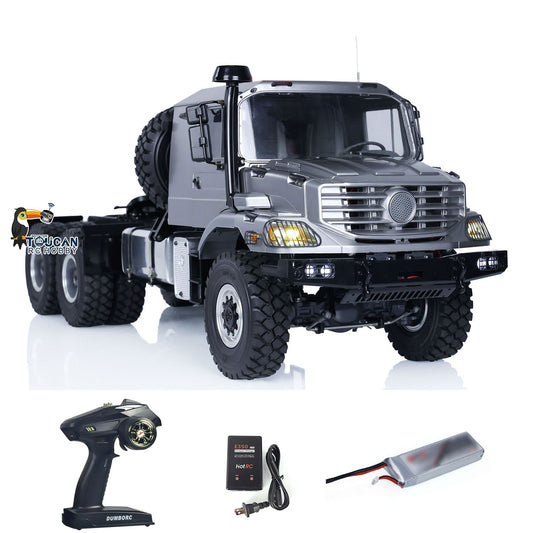 Camion tracteur tout-terrain télécommandé JDModel 1/14 6x6 avec essieux différentiels