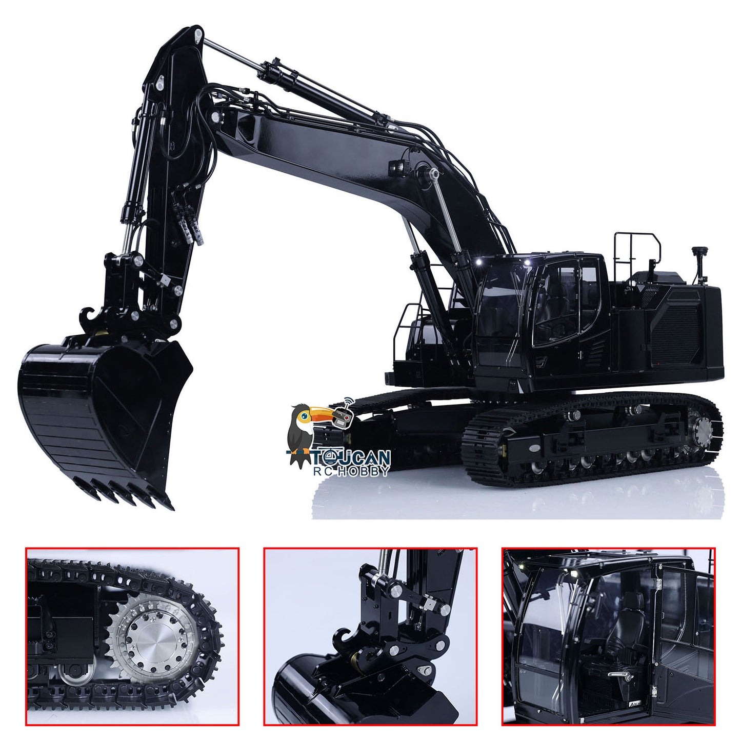 LESU 1/14 Aoue Metal Painted Assembled LR945 Hydraulic RC Excavator Digger B0016 With Quick Connector Coupler