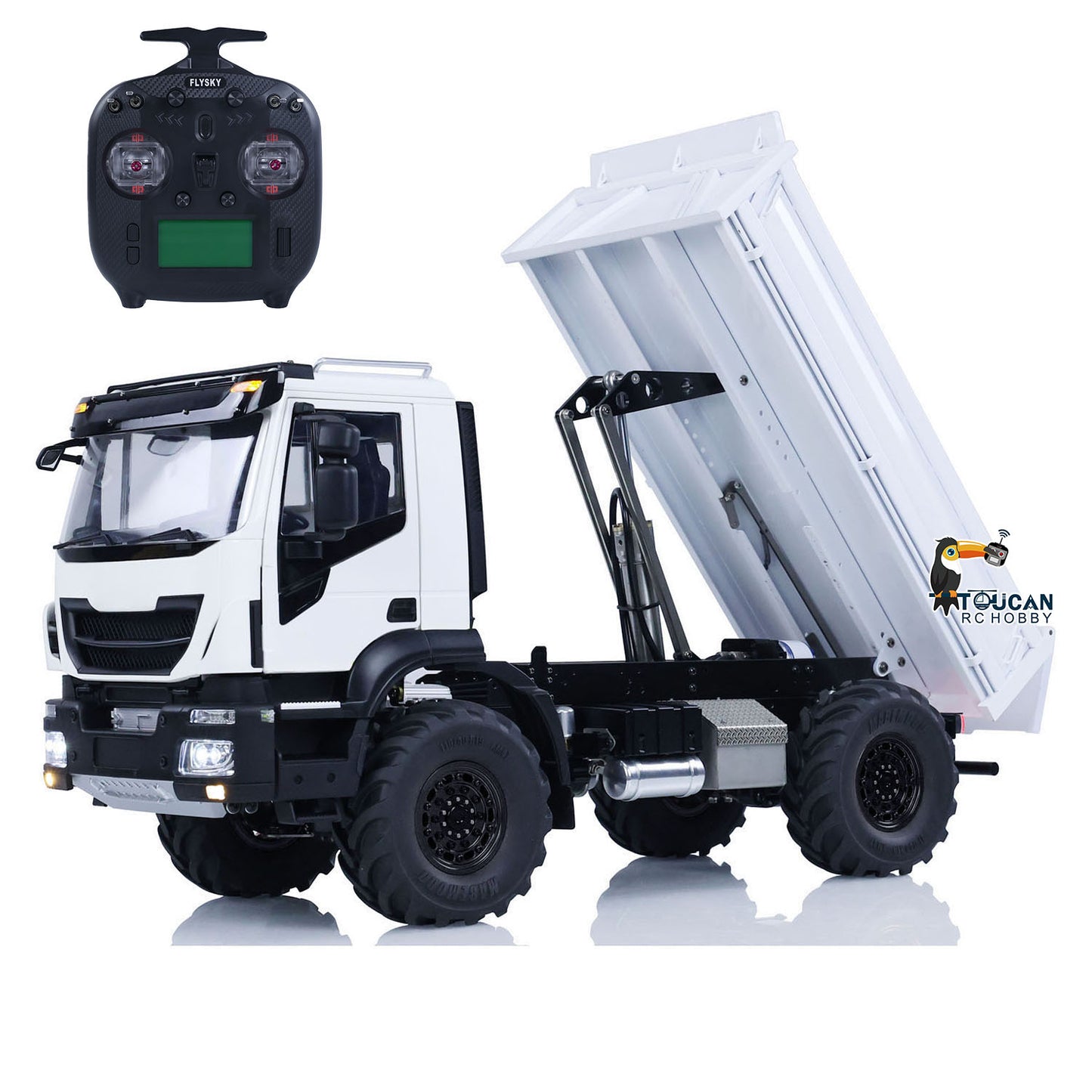 MD 1/14 4x4 Metal RC Hydraulic Dumper Trucks 2Speed Gearbox Differential Locks Remote Control Tipper Model ST8 Radio Light Sound