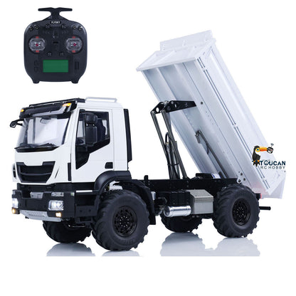 MD 1/14 4x4 Metal RC Hydraulic Dumper Trucks 2Speed Gearbox Differential Locks Remote Control Tipper Model ST8 Radio Light Sound