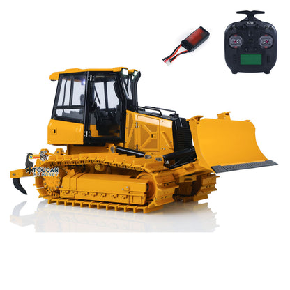 Fast Free Shipping for EU Metal 1/12 RC Hydraulic Bulldozer D3 Remote Control Engineering Vehicles 4CH Valve Construction Car Light Sound Flysky ST8 Radio